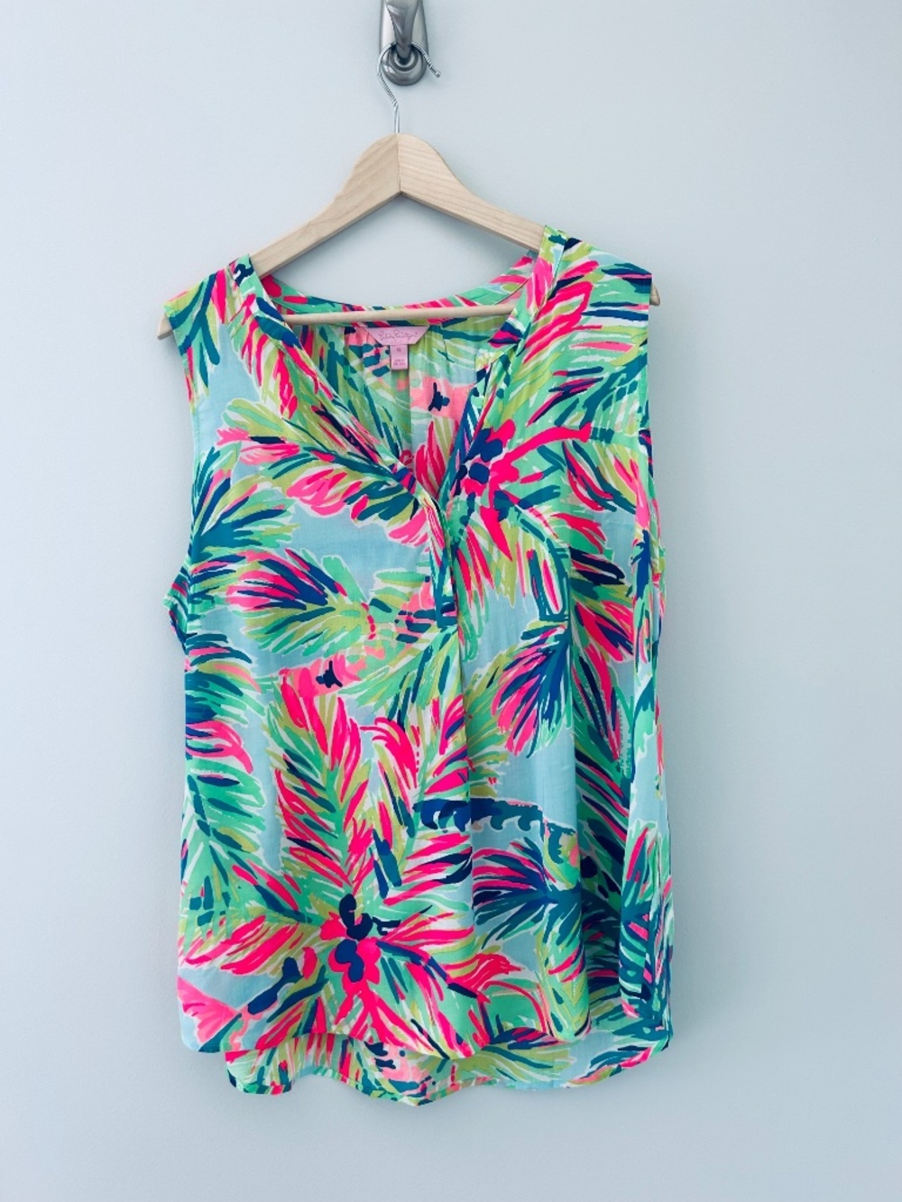 Lilly Pulitzer Stacy Top in Island Time Print Sz XL - EUC